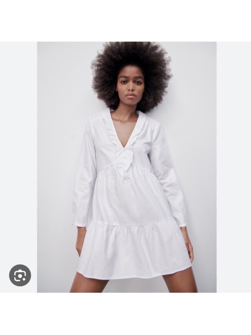 ZARA TIERED OXFORD DRESS Size M, L NWT